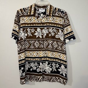 funky button down short sleeve shirt